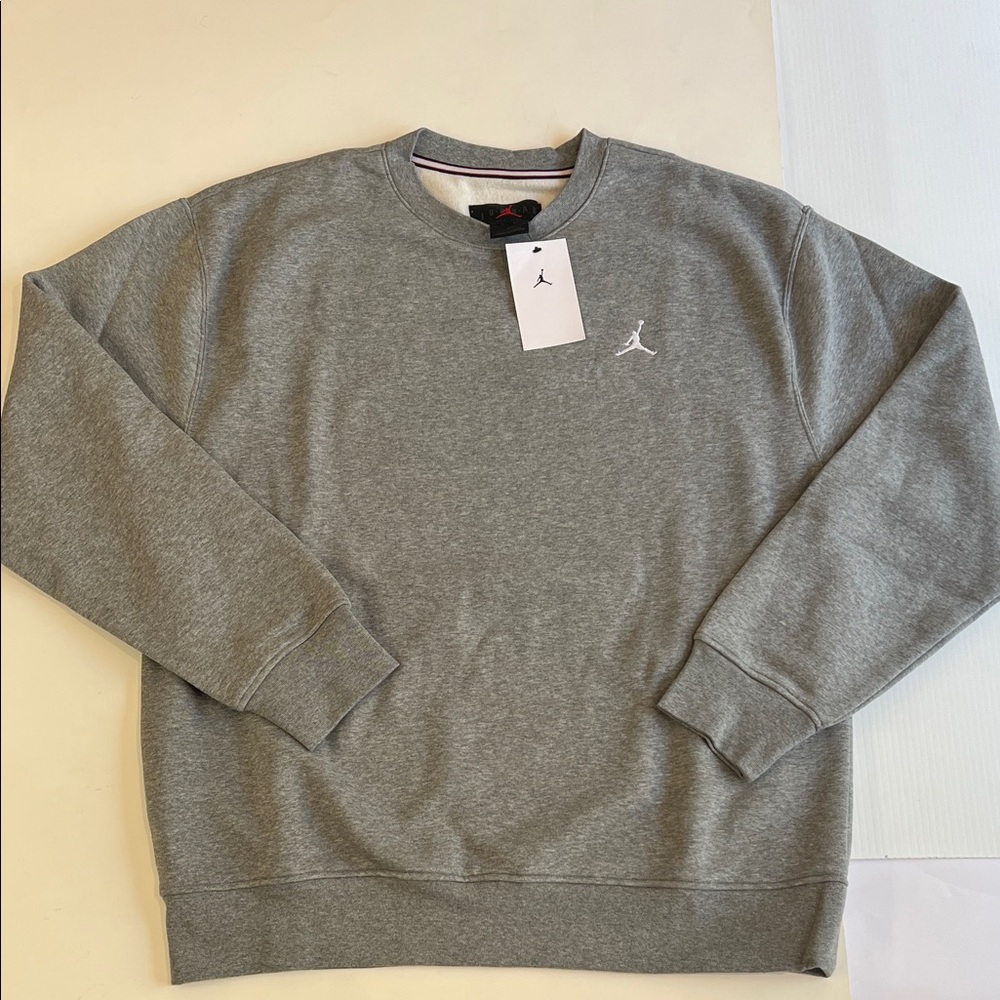 New Nike Jordan Men's Grey Sweater in size large